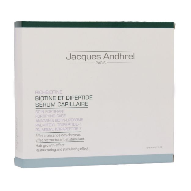 سرم تقویت کننده مو حاوی بیوتین و دی پپتید ژاک آندرل پاریس 10 عدد - Jacques Andhrel Biotin And Dipeptide Hair Fortifying Serum 10 Vials