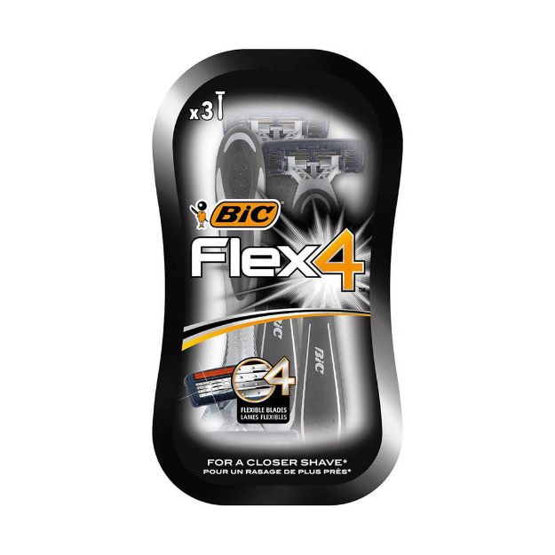 خود تراش بیک مدل Flex 4 بسته 3 عددی - Bic Flex 4 Blade Pack of 3