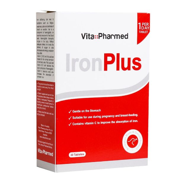 قرص آیرن پلاس ویتافارمد 30 عدد - Vita Pharmed Iron Plus Tabletes 30 Tabs