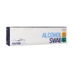 پد الکلی یوتاب حاوی الکل 70 درصد بسته 100 عددی - Youtab 70% Alcohol Swab 100 PCS