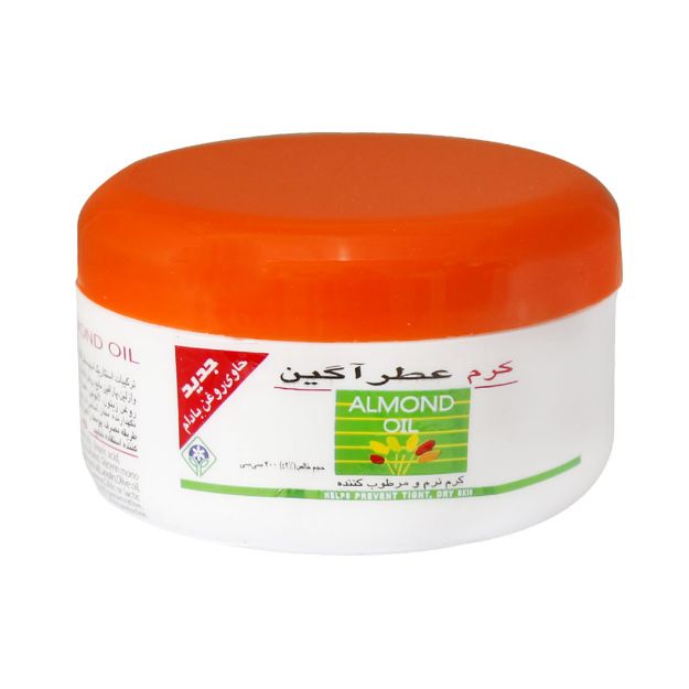 کرم مرطوب کننده روغن بادام عطرآگین 200 میلی لیتر - Atragin Almond Oil Moisturizing Cream 200 ml