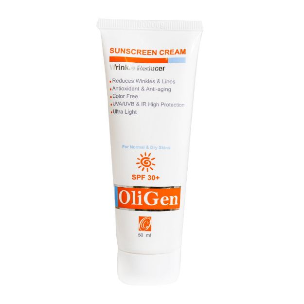 کرم ضدآفتاب پوست خشک الی ژن SPF30 حجم 50 میلی لیتر - OliGen Sunscreen Cream SPF30 For Normal and Dry Skins 50 ml