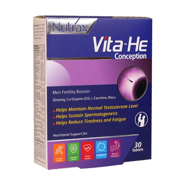 قرص ویتا هی کانسپشن نوتراکس 30 عدد - Nutrax Vita He Conception 30 Tabs