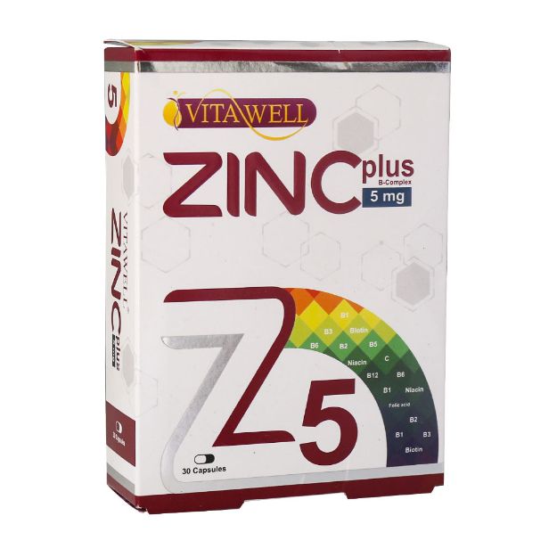 کپسول زینک پلاس 5 میلی گرم ویتاول 30 عدد - Vitawell Zinc Plus 5 mg 30 Caps