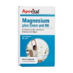 قرص منیزیم پلاس آیزن و B6 آپوویتال 30 عدد - Apovital Magnesium Plus Eisen and B6 30 Tablets