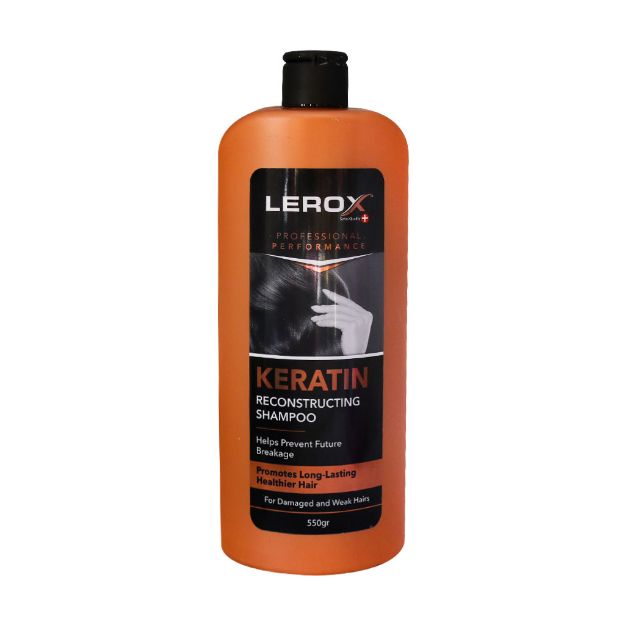 شامپو کراتینه مو لروکس مناسب موهای شکننده و آسیب دیده 550 گرم - Lerox Keratin Reconstructing Shampoo 550 gr