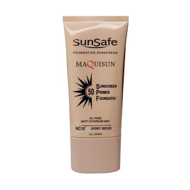 کرم ضد آفتاب کرم پودری و پرایمری SPF50 سان سیف 40 میلی لیتر - Sun Safe Foundation Sunscreen SPF50 40ml