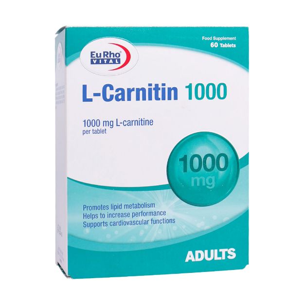 قرص ال کارنیتین 1000 میلی گرم یورویتال 60 عدد - Eurhovital LCarnitin 1000 mg 60 Tabs