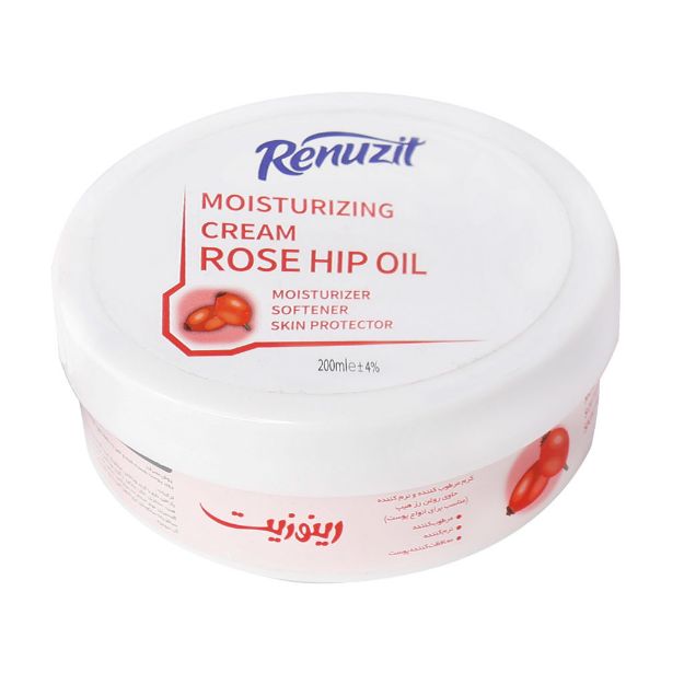 کرم کاسه ای مرطوب کننده و نرم کننده روغن رز هیپ رینوزیت 200 میلی لیتر - Renuzit Moisturizing Cream Rose Hip Oil 200 ml