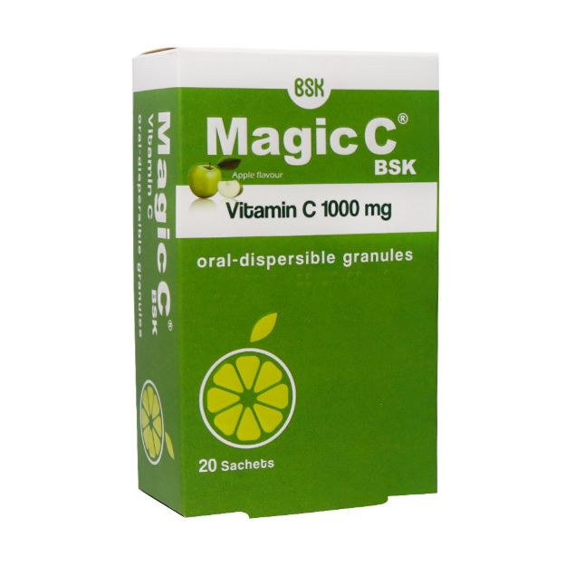 ساشه مجیک ویتامین C 1000 میلی گرم بی اس کی 20 عدد - BSK Magic C 1000 Mg 20 Sachets