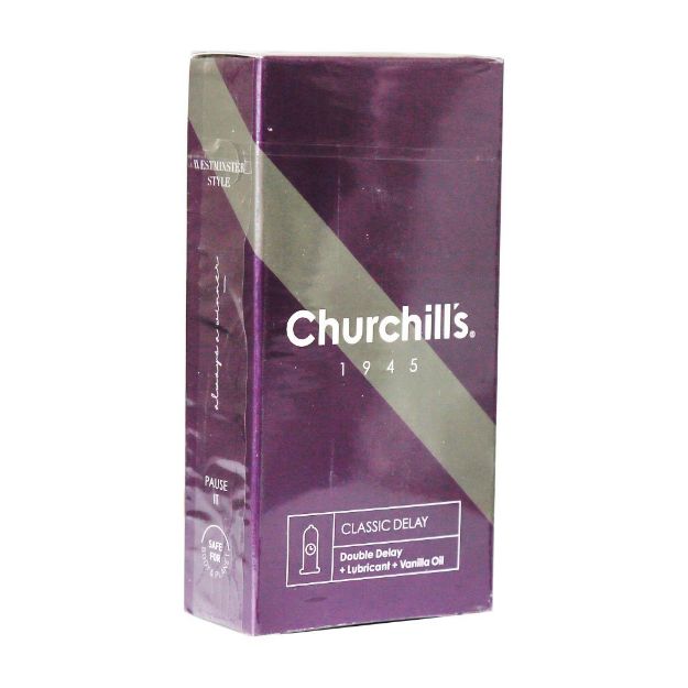 کاندوم ساده تاخیری چرچیلز حاوی اسانس وانیل 12 عدد - Churchill’s Classic Delay Condom 12 pcs