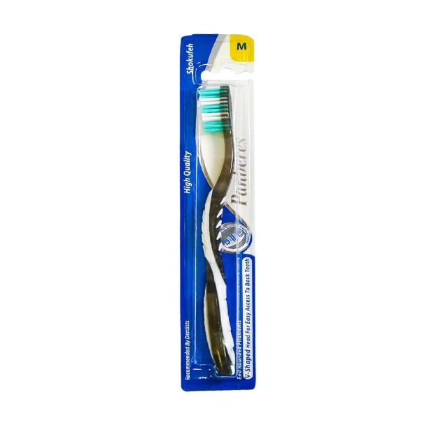 مسواک پنبه ریز مدل شکوفه با برس متوسط مناسب بزرگسالان - Panberes Model Shokufeh Medium Toothbrush For Adults