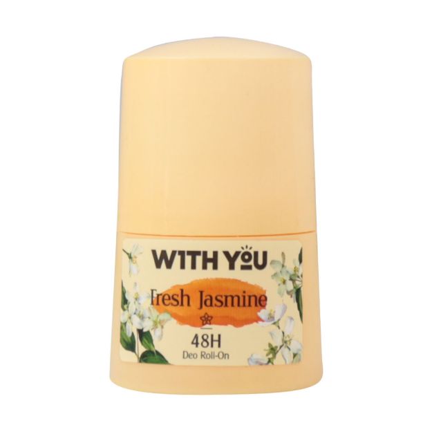 رول ضد تعریق زنانه ویت یو مدل Fresh Jasmine حجم 50 میلی لیتر - With you Deo Roll on Fresh Jasmine 50 ml