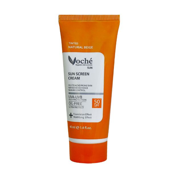 کرم ضد آفتاب SPF50 وچه مناسب پوست چرب و مستعد آکنه 40 میلی لیتر - Voche SPF50 Sun Screen Cream For Oily To Acne Prone Skin 40 ml