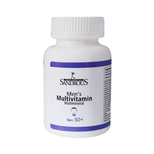 کپسول مولتی ویتامین مولتی مینرال مخصوص آقایان بالای 50 سال سندروس 60 عدد - Sandrous Multivitamin Mens 50 60 Capsules