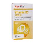 قرص ویتامین D3 1000 واحد آپوویتال 30 عدد - Apovital Vitamin D3 1000IU 30 Tabs