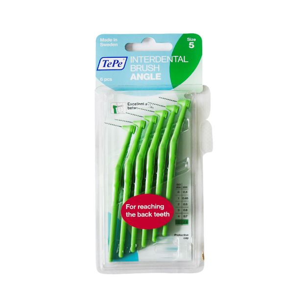 مسواک بین دندانی دسته دار سایز 5 تپه 6 عدد - Tepe Size 5 Angle Interdental Brushesh