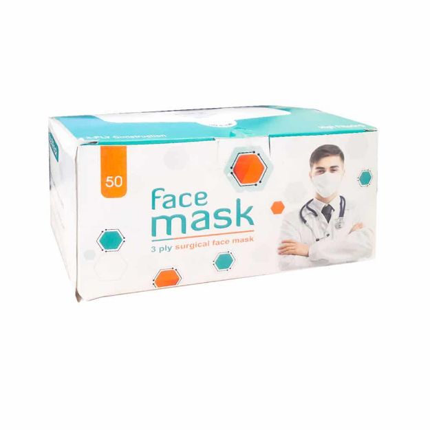 ماسک سه لایه جراحی فیس ماسک 50 عدد - Face Mask 3 Ply Surgical Face Mask 50 Pieces