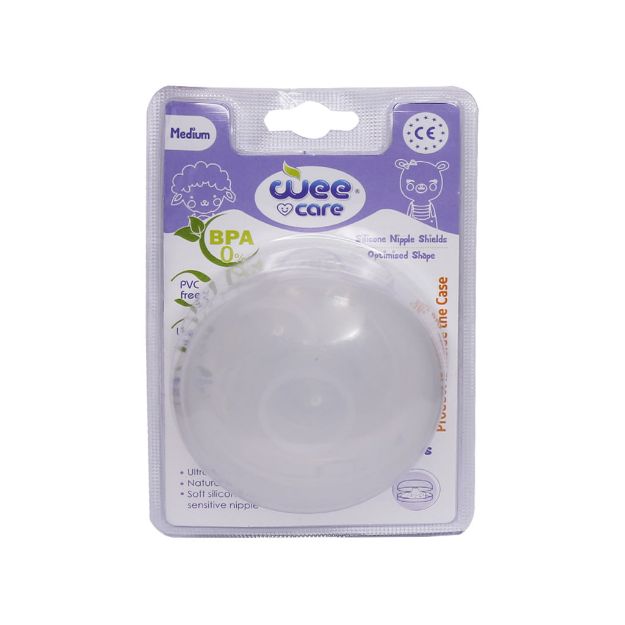 محافظ سینه سیلیکونی وی کر کد 902 سایز متوسط - Wee Care Silicone Nipple Shields Code M902