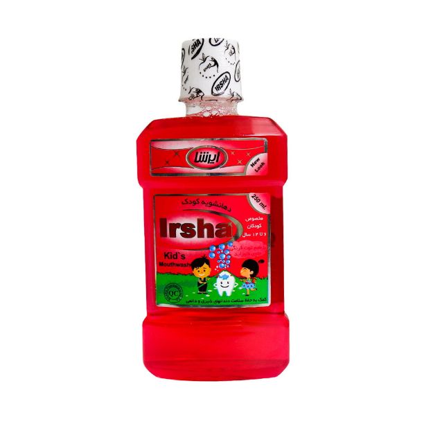 محلول دهانشویه کودک 6 تا 12 سال ایرشا با طعم توت فرنگی 250 میلی لیتر - Irsha Kids Mouthwash 6 to 12 Years 250 ml