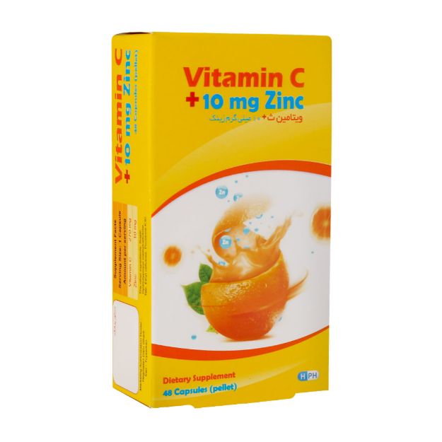 کپسول ویتامین C و 10 میلی گرم زینک هگمتان دارو غرب 48 عدد - Hegmatan Daru Gharb Vitamin C + 10 Mg Zinc 48 Caps