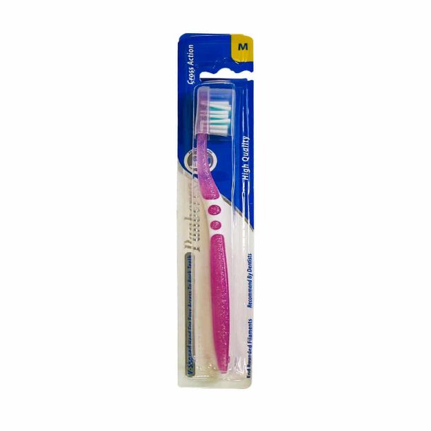 مسواک پنبه ریز مدل کراس اکشن با برس متوسط - Panberes Cross Action Toothbrush With Medium Brush