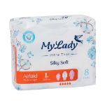 نوار بهداشتی ایرلید سیلکلی سافت سایز بزرگ مای لیدی 8 عدد - My Lady Large Ultra Thin Silky Soft 8 Pads