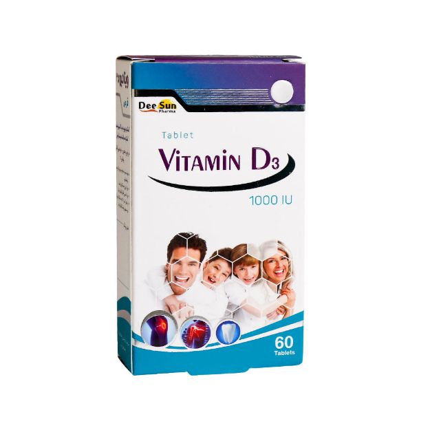 قرص ویتامین D3 1000 واحد دی سان فارما 60 عدد - Dee Sun Pharma Vitamin D3 1000 60 Tablets