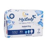 نوار بهداشتی ایرلید مشبک نرم خیلی نازک سایز خیلی بزرگ مای لیدی ویژه شب 7 عدد - My Lady XL Ultra Thin Instant Dry 7 pads