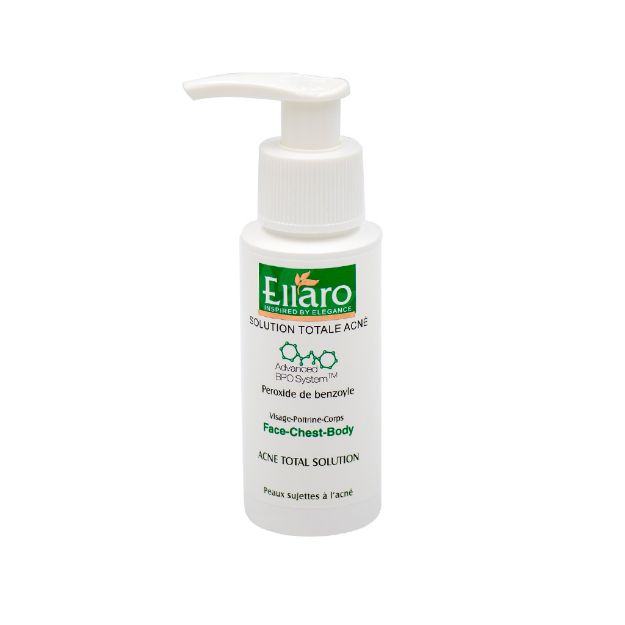 لوسیون ضد جوش قوی صورت و بدن الارو حاوی بنزوئیل پروکساید 60 میلی لیتر - Ellaro Solution Totale Acne Face Chest Body 60 Ml