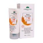 کرم ضد آفتاب رنگی SPF50 فاقد چربی کاسمکولوژی 50 میلی لیتر - Cosmecology Tinted Sun Cream SPF50 For Oily And Acne Prone Skin 50 ml