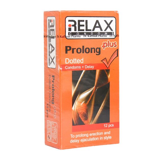 کاندوم پرو لانگ پلاس ریلکس خاردار 12 عدد - Relax Prolong Dotted Condom 12 Pcs