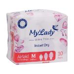 نوار بهداشتی ایرلید مشبک نرم خیلی نازک سایز متوسط مای لیدی 10 عدد - My lady Airlaid Ultra Thin Medium 10 Pads