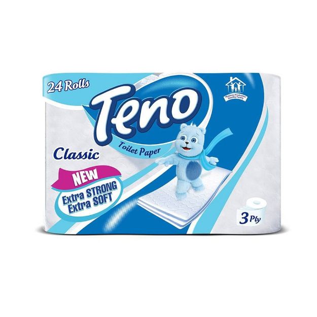 دستمال لوله ای سه لایه تنو مدل کلاسیک - Teno Classic Toilet Tissues