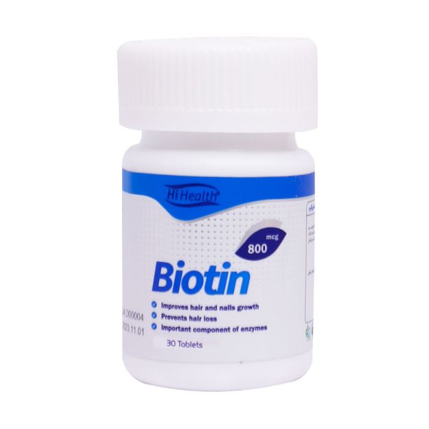 قرص بیوتین 800 میکروگرم های هلث 30 عدد - Hi Health Biotin 800 mcg 30 Tabs