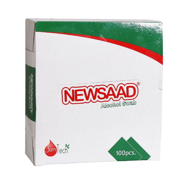 پد الکلی تزریقاتی نیوساد ۱۰۰ عددی - Newsaad Alcohol Swab 100 pcs