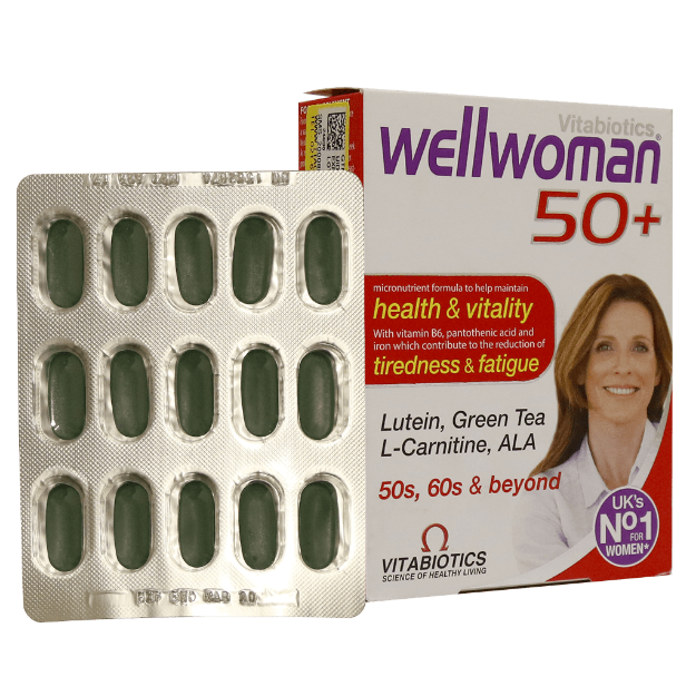 کپسول ول وومن ۵۰ سال به بالا ویتابیوتیکس مخصوص خانم ها ۳۰ عددی - Vitabiotics Wellwoman 50+ 30 Cap