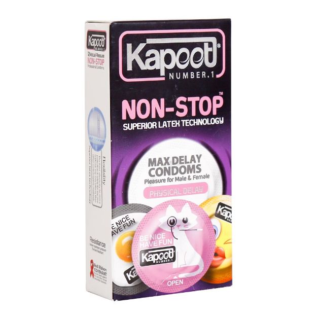 کاندوم تاخیری حلقوی نان استاپ کاپوت 12 عدد - Kapoot Non Stop Condoms 12 Pcs.