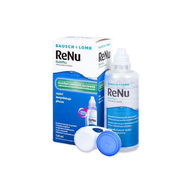 محلول شستشوی لنز رنیو بوش اند لومب مناسب لنزهای طبی و رنگی - Bausch & Lomb Renu Multi plus Fresh Lens Comfort