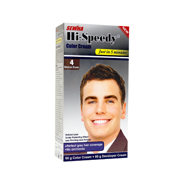 کیت رنگ موی فوری آقایان های اسپیدی ۱۲۰ گرم - Hi-Speedy Color Cream For Men 120 g