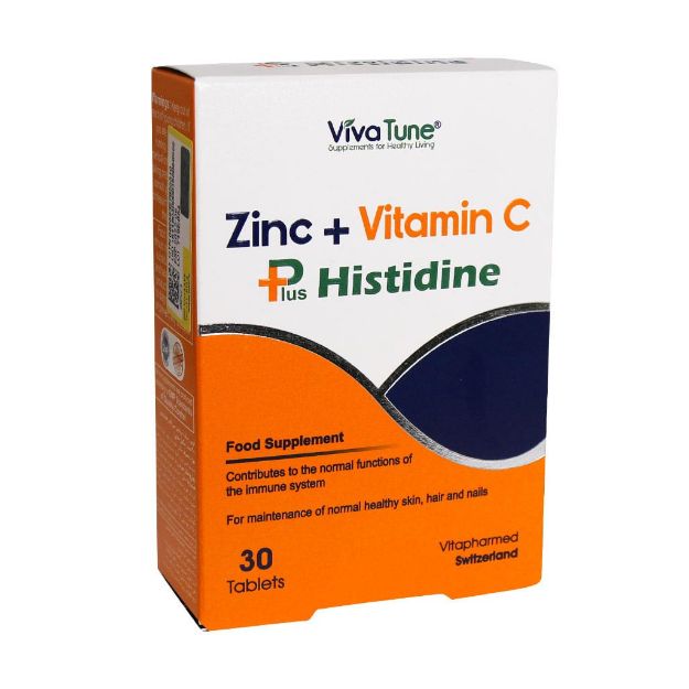 قرص زینک پلاس ویتامین C هیستیدین ویواتیون 30 عدد - Viva Tune Zinc and Vitamin C Plus Histidine 30 Tablets