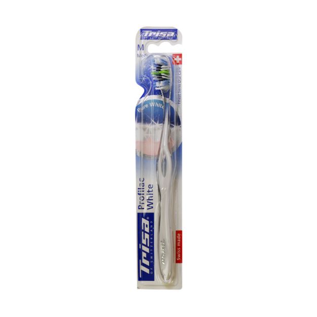 مسواک پروفیلاک وایت تریزا با برس متوسط - Trisa Profilac White MediumToothbrush