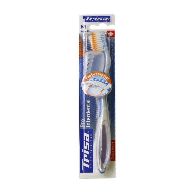 مسواک پرو اینتردنتال برس متوسط تریزا همراه با محافظ - Trisa Pro Interdental Medium Toothbrush