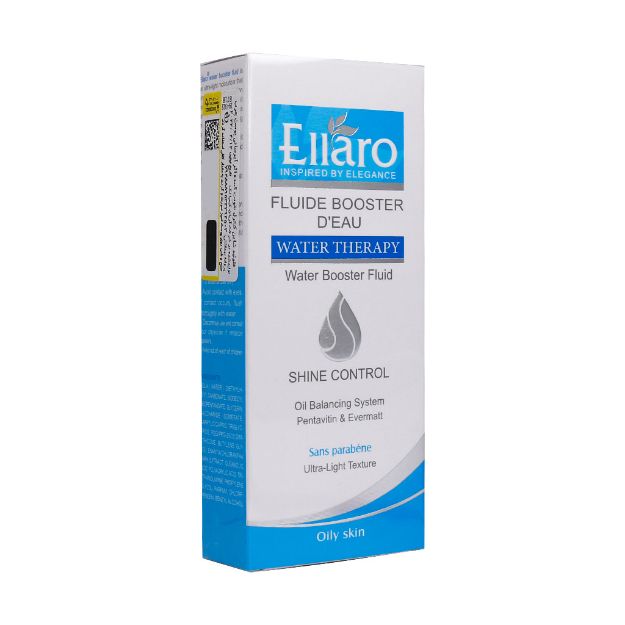 فلوئید آبرسان پوست چرب الارو مدل شاین کنترل 40 میلی لیتر - Ellaro Shine Control Water Booster Fluid For Oily Skin 40 ml