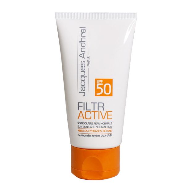 کرم ضد آفتاب بی رنگ SPF50 ژاک آندرل پاریس مدل فیلتر اکتیو مناسب پوست خشک و معمولی 50 میلی لیتر - Jacques Andhrel Paris SPF50 Model Filter Active Cream 50 Ml