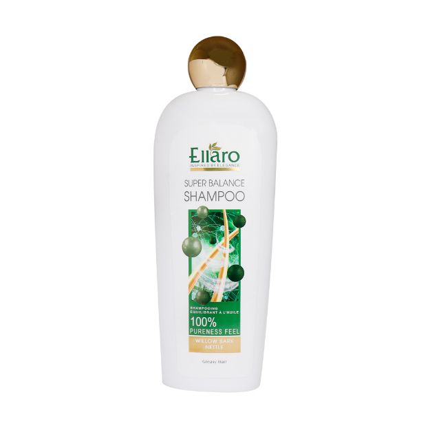 شامپو موهای چرب الارو مدل سوپر بالانس 450 میلی لیتر - Ellaro Super Balance Shampoo for Greasy Hair 400ml