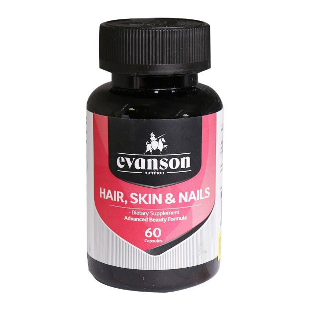 کپسول هیر اسکین اند نیلز اونسن نوتریشن 60 عدد - Evanson Nutrition Hair Skin & Nails 60 Caps