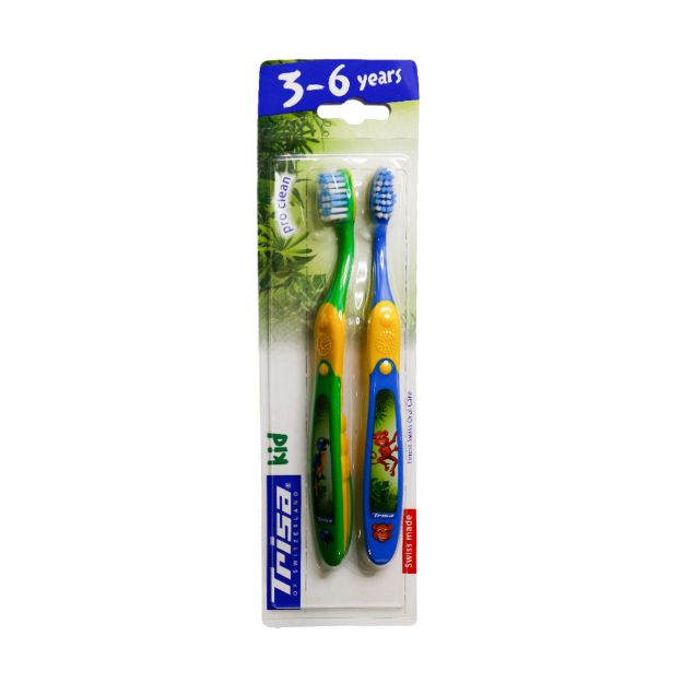 مسواک کید دوتایی تریزا مناسب کودکان 3 تا 6 سال - Trisa Kid Dual Toothbrush