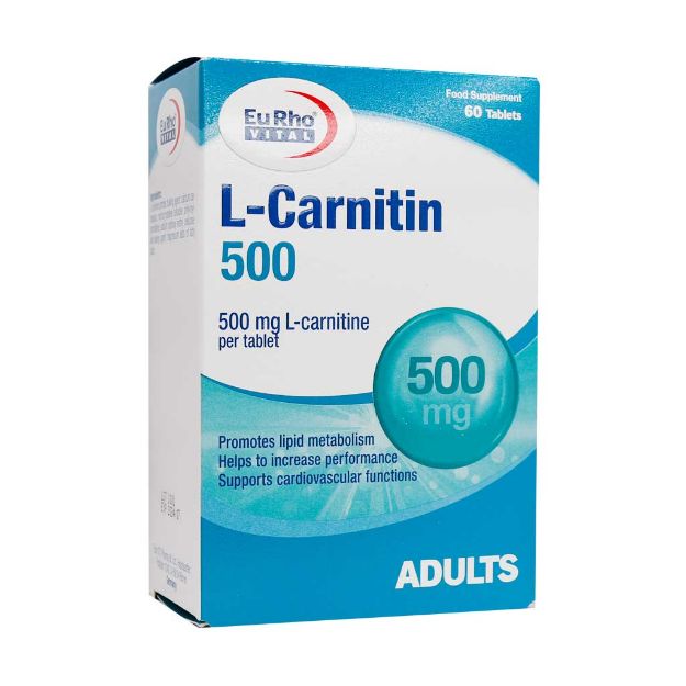 قرص ال کارنیتین 500 میلی گرم یوروویتال 60 عدد - Eurho Vital L Carnitin 500mg 60 Tablets