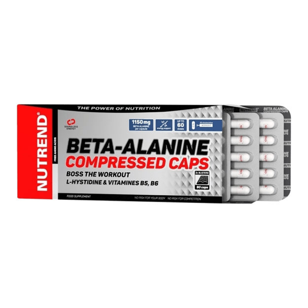 کپسول بتا آلانین کمپرس کپس ناترند ۹۰ عدد - Nutrend Beta Alanine Compressed 90 Caps